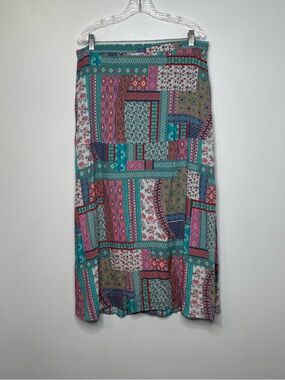 Tolani Collection Patchwork Maxi Skirt Womens LP Boho Festival